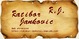 Ratibor Janković vizit kartica